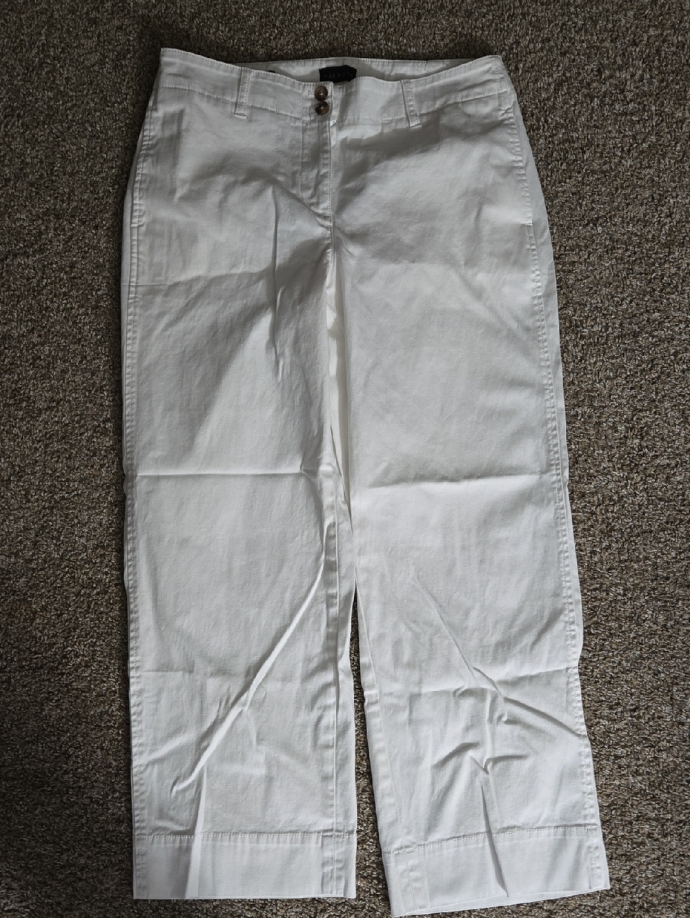 Talbots,White Straight Leg Cotton Pants